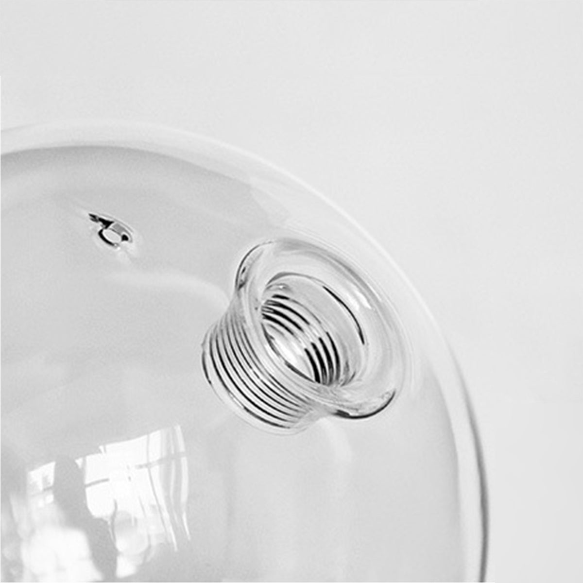 Modern Black Ring Pendant Light with Glass Globes LED