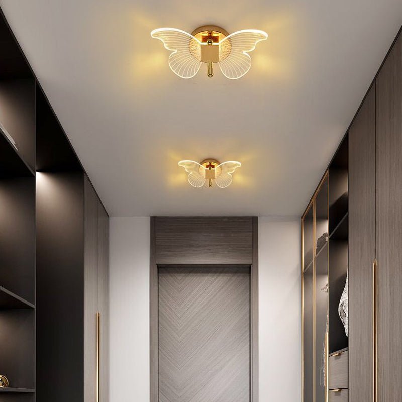 Butterfly Modern LED Wall Light with 3-Step Dimming - Gold Finish