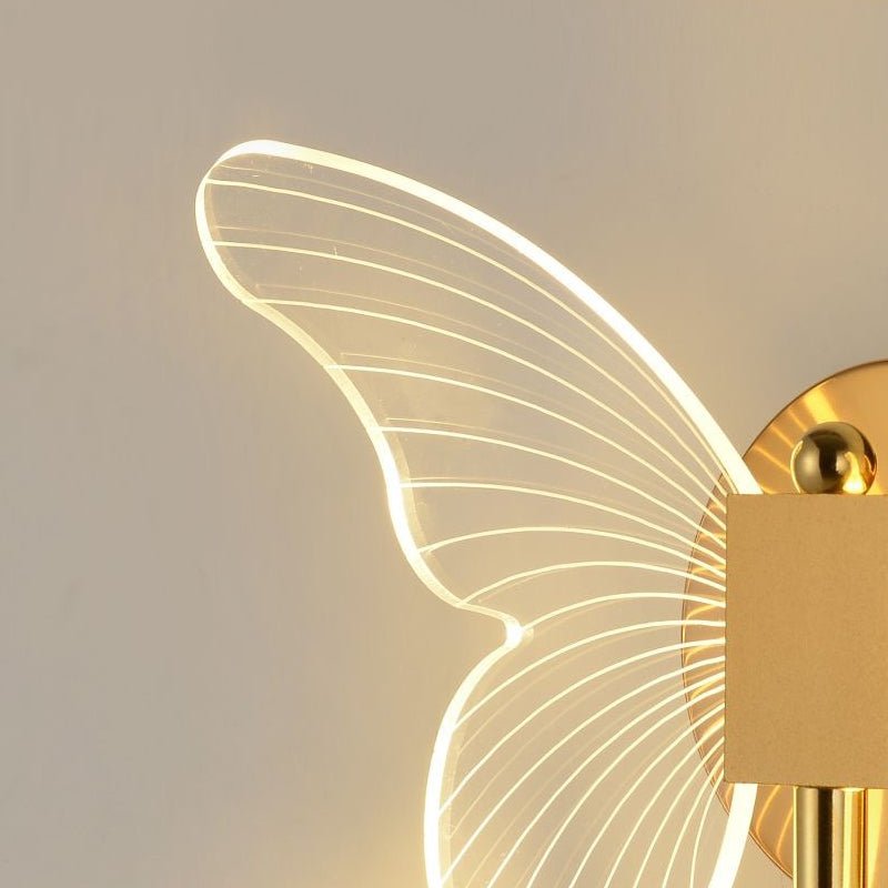 Butterfly Modern LED Wall Light with 3-Step Dimming - Gold Finish