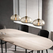Vintage Electroplated Glass Pendant Light - Nordic Industrial Design