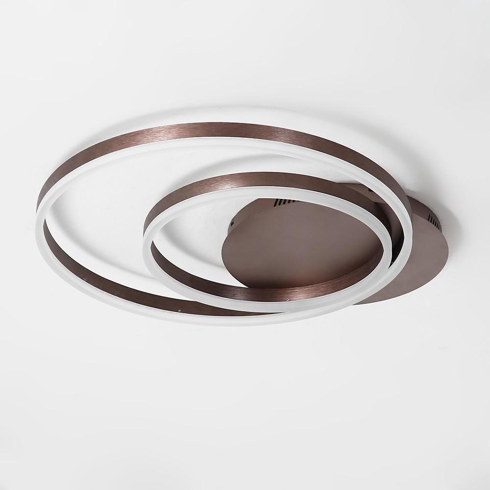 Modern Geometric Flush Mount LED Ceiling Light with Dimmable Remote
