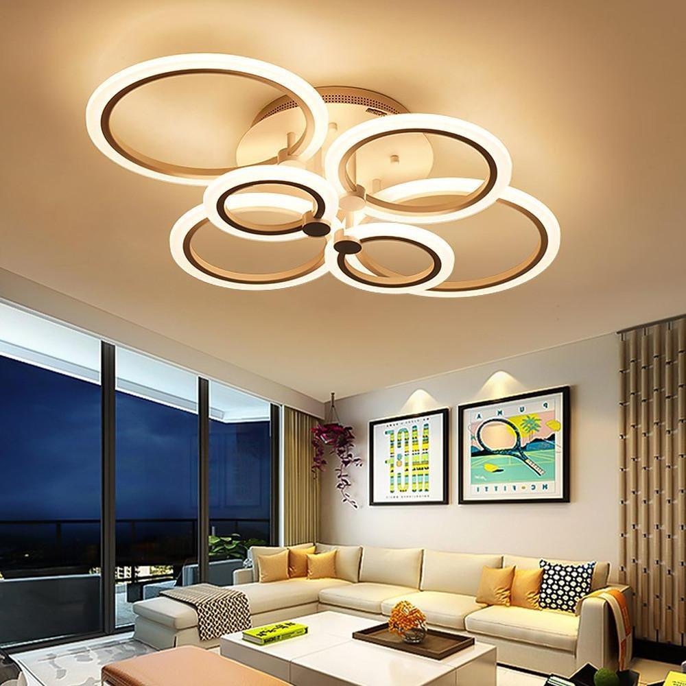 Modern Circular Aluminum Flush Mount LED Ceiling Light