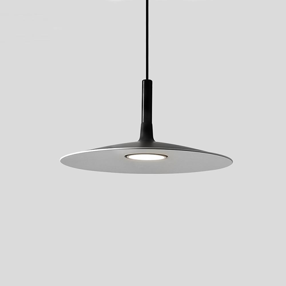 Modern Nordic Pendant Light Slim Metal Circular Ceiling Fixture