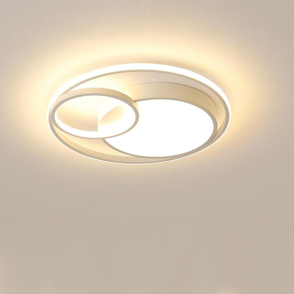 Modern Geometric LED Flush Mount Ceiling Light - Tiered Round Design