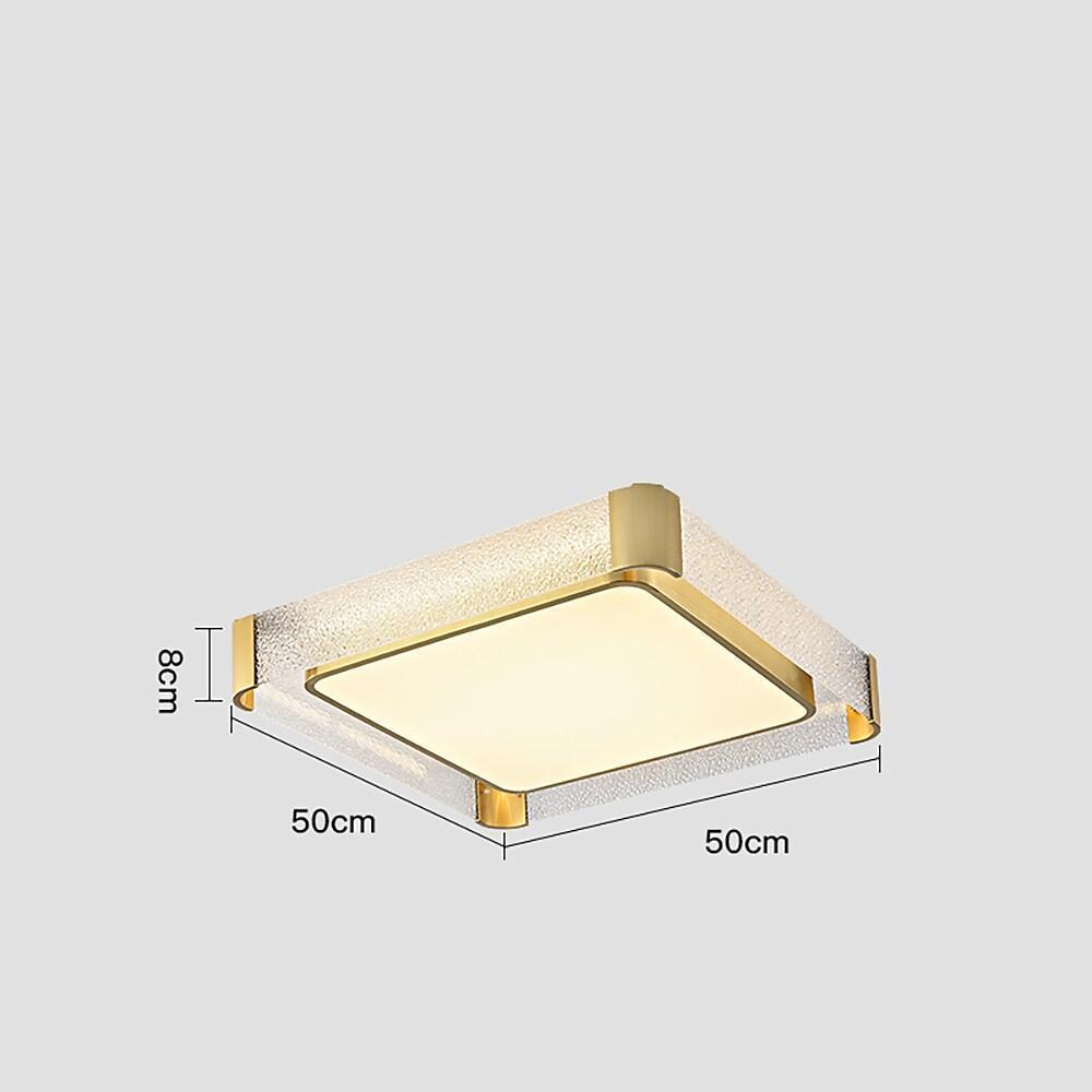 Nordic Glass Copper Flush Mount Ceiling Light LED Integrated