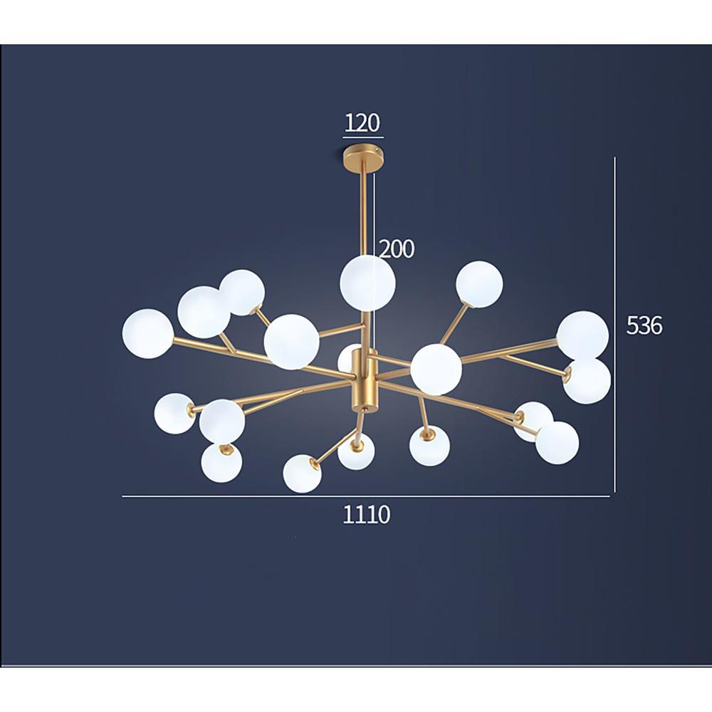 Sputnik Glass Bubble LED Ceiling Light – Modern Nordic Chandelier