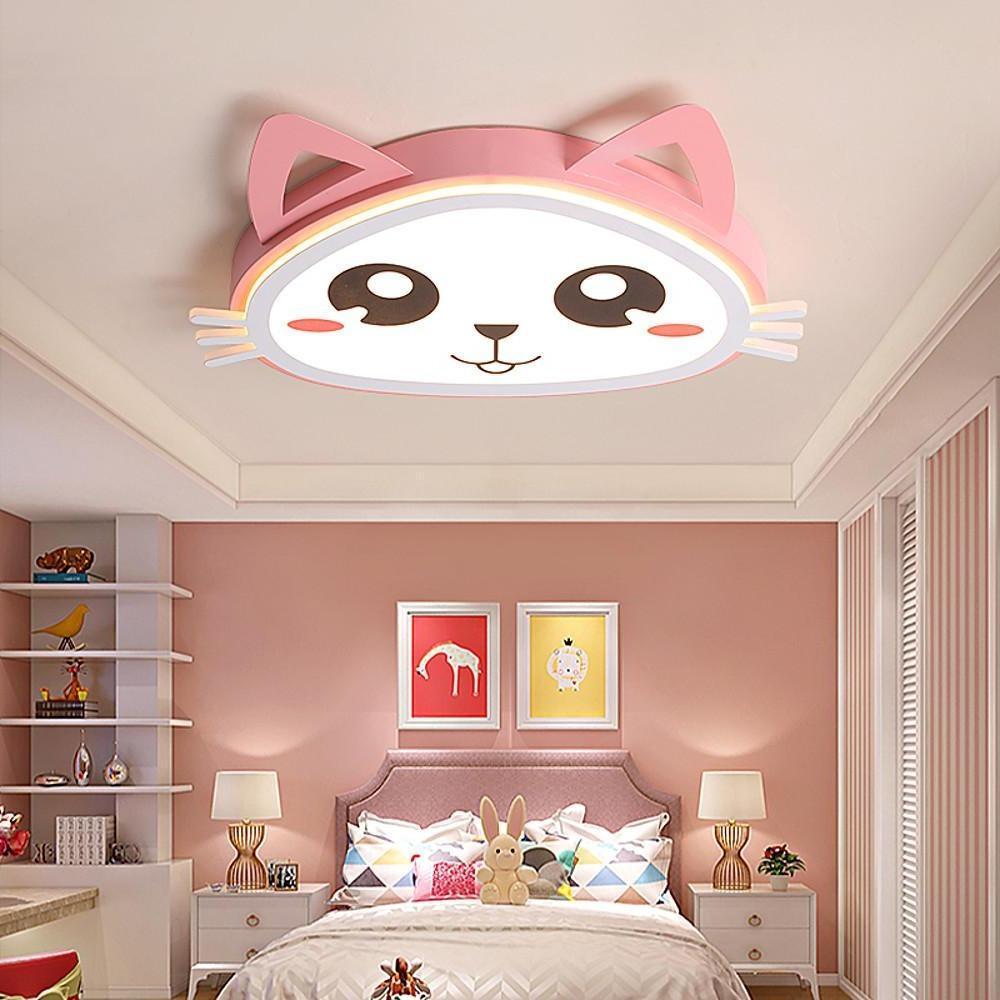 Kitten Flush Mount LED Ceiling Light for Kids & Baby Rooms