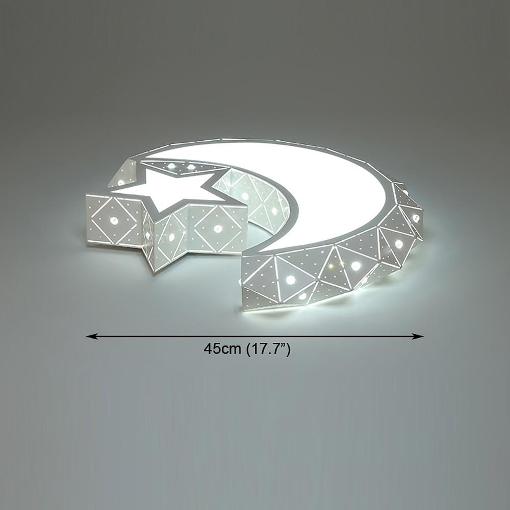 Moon Star LED Flush Mount Ceiling Light – Modern Kids Room Lighting