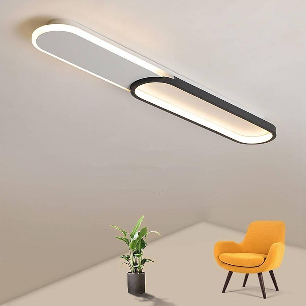 Rectangular Flush Mount LED Ceiling Light – Modern Minimalist Design