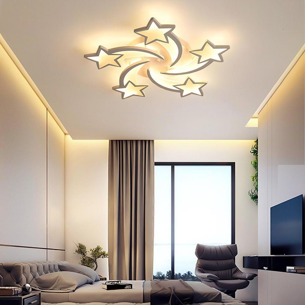 Shooting Stars Flush Mount Ceiling Light - LED Dimmable White