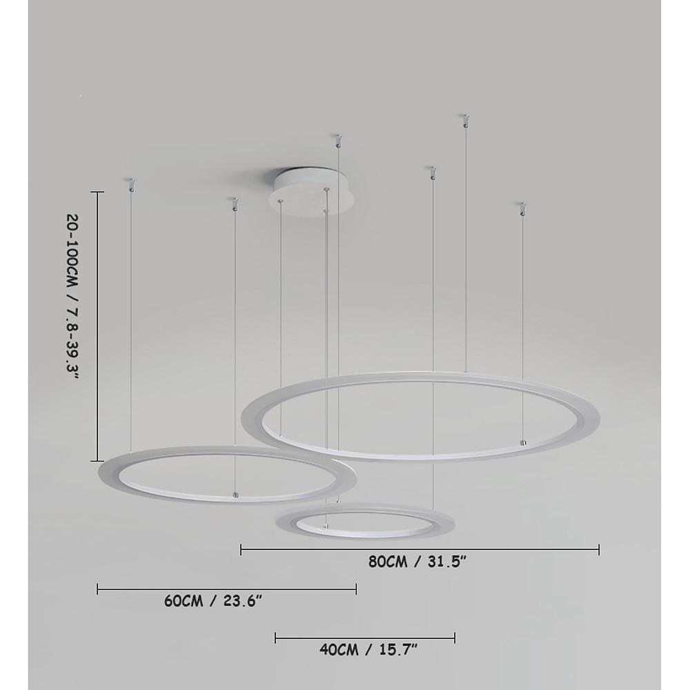 Geometric Circle LED Pendant Light with Metal & Acrylic Design