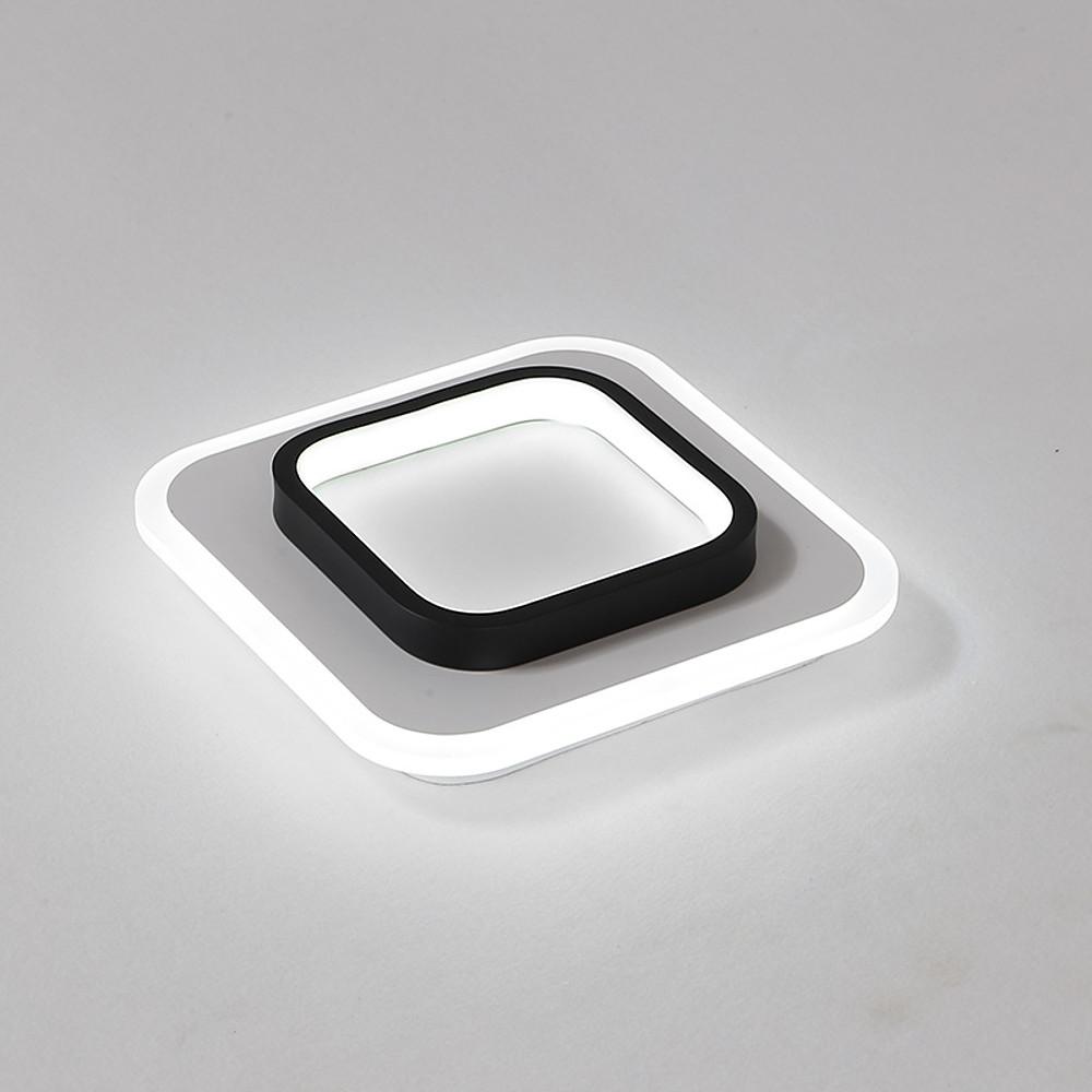 Modern Square Flush Mount LED Ceiling Light - Dual Color Temperature