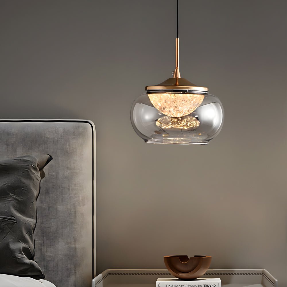 Glass Acrylic Pendant Light with 3-Step Dimming Nordic Design