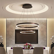 Two-Tier Circular LED Chandelier Modern Minimalist Pendant
