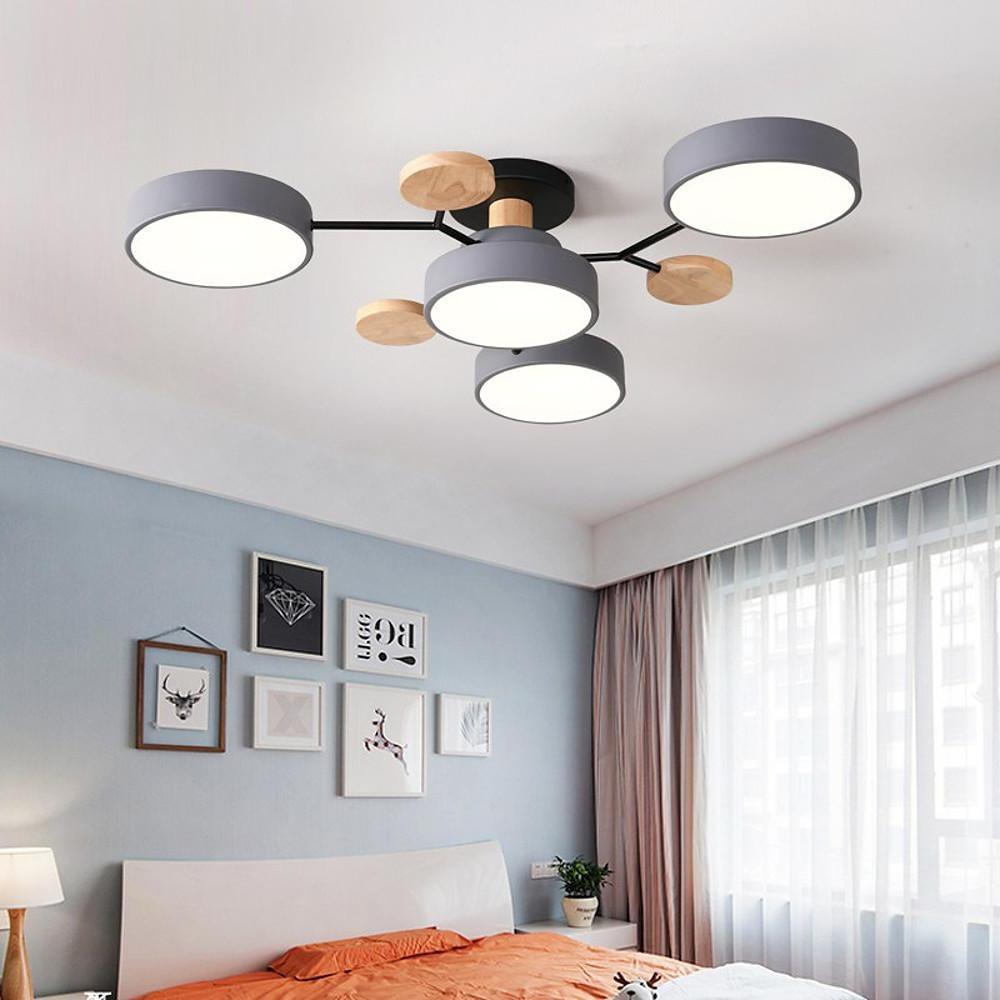 Sputnik LED Chandelier Modern Geometric Metal PVC Ceiling Light