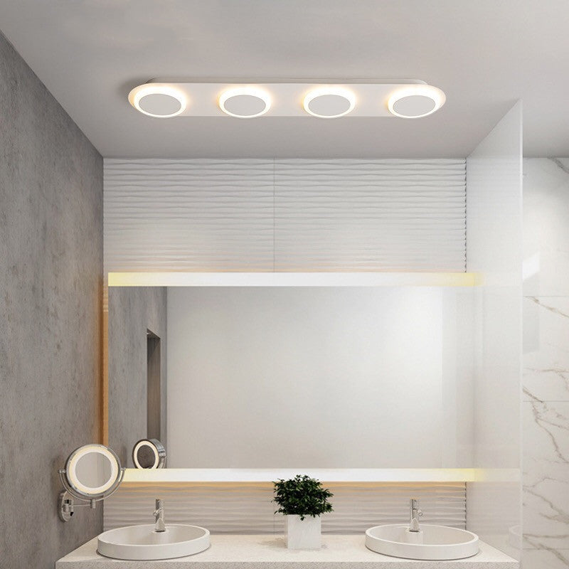 Modern Geometric Linear Flush Mount Ceiling Light - Metal & Acrylic