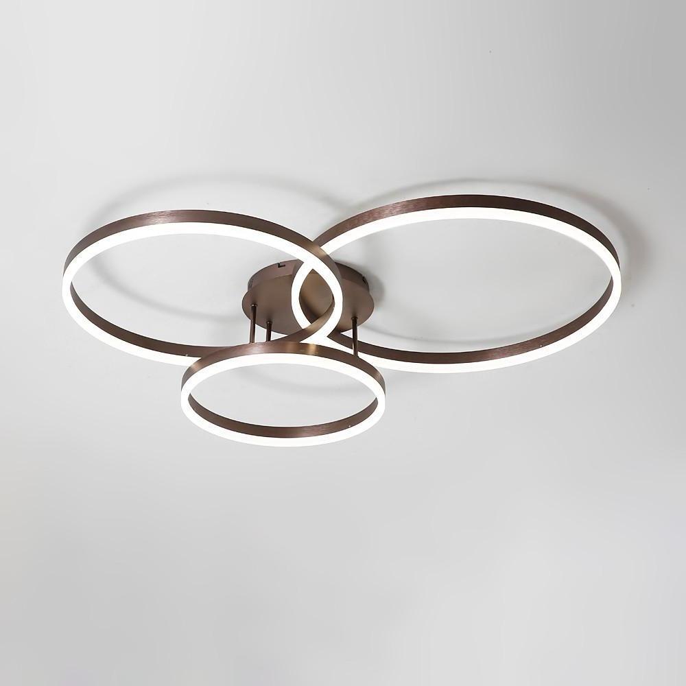 3-Tier Geometric LED Flush Mount Ceiling Light - Dimmable