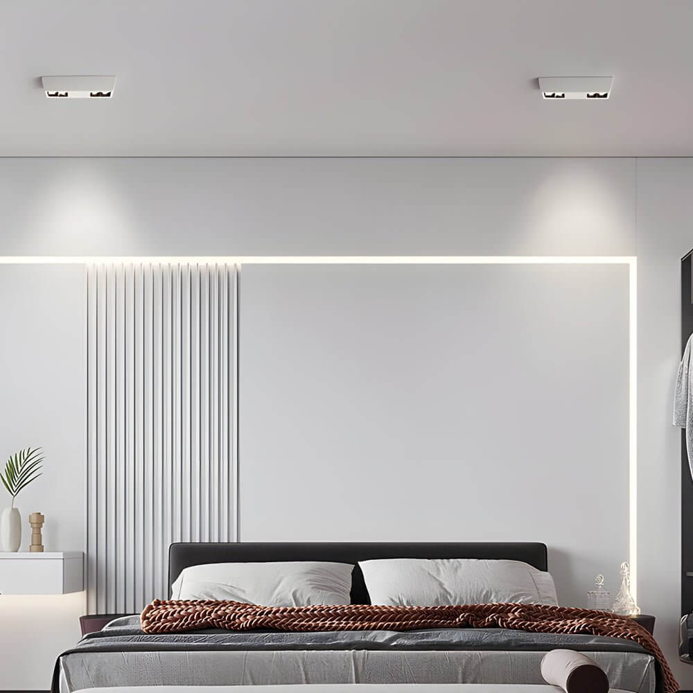 Linear LED Flush Mount Spotlight - Modern Aluminum Ceiling Light