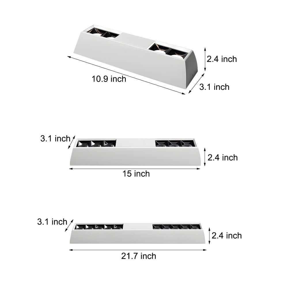 Linear LED Flush Mount Spotlight - Modern Aluminum Ceiling Light