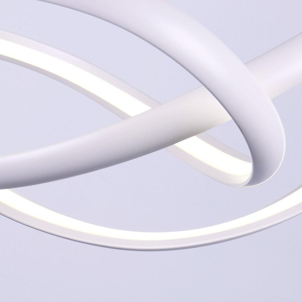 Curved Modern LED Pendant Light Dimmable Adjustable Metal