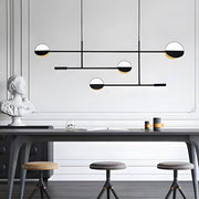 Modern Linear LED Pendant Light with Adjustable Color Temperature