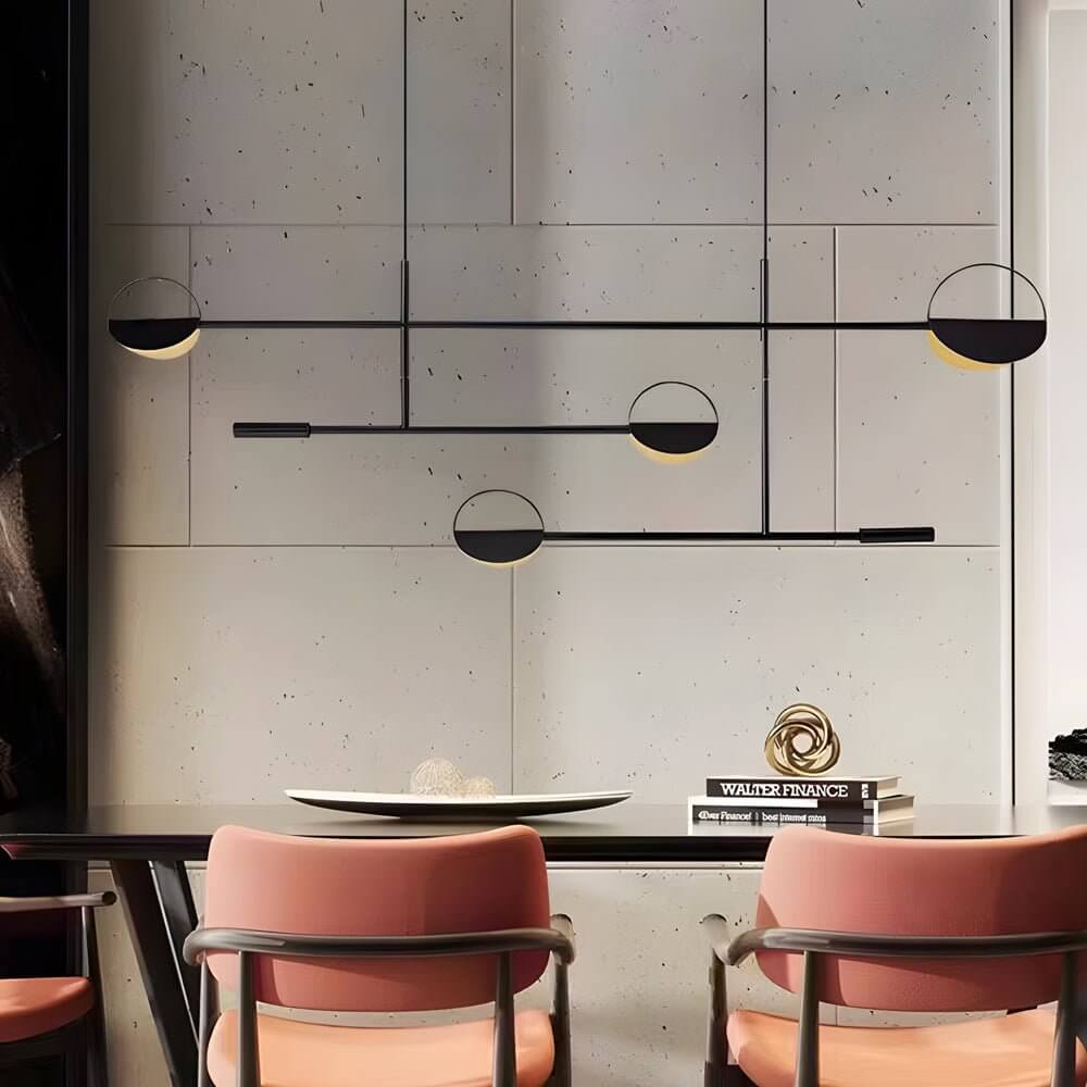 Modern Linear LED Pendant Light with Adjustable Color Temperature