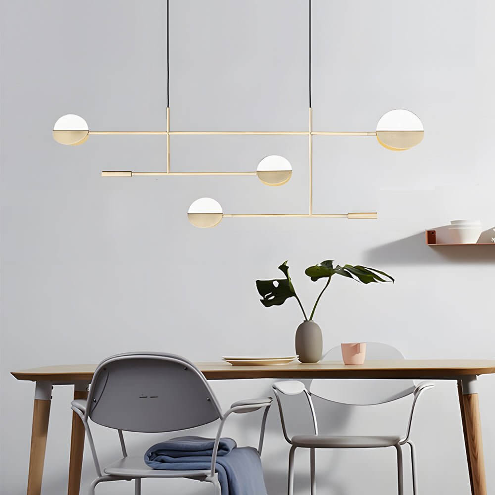 Modern Linear LED Pendant Light with Adjustable Color Temperature