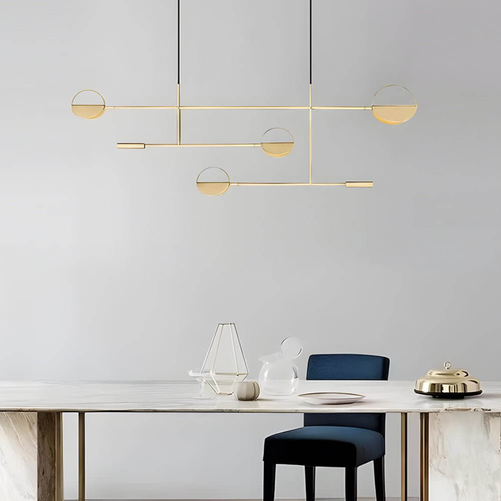 Modern Linear LED Pendant Light with Adjustable Color Temperature