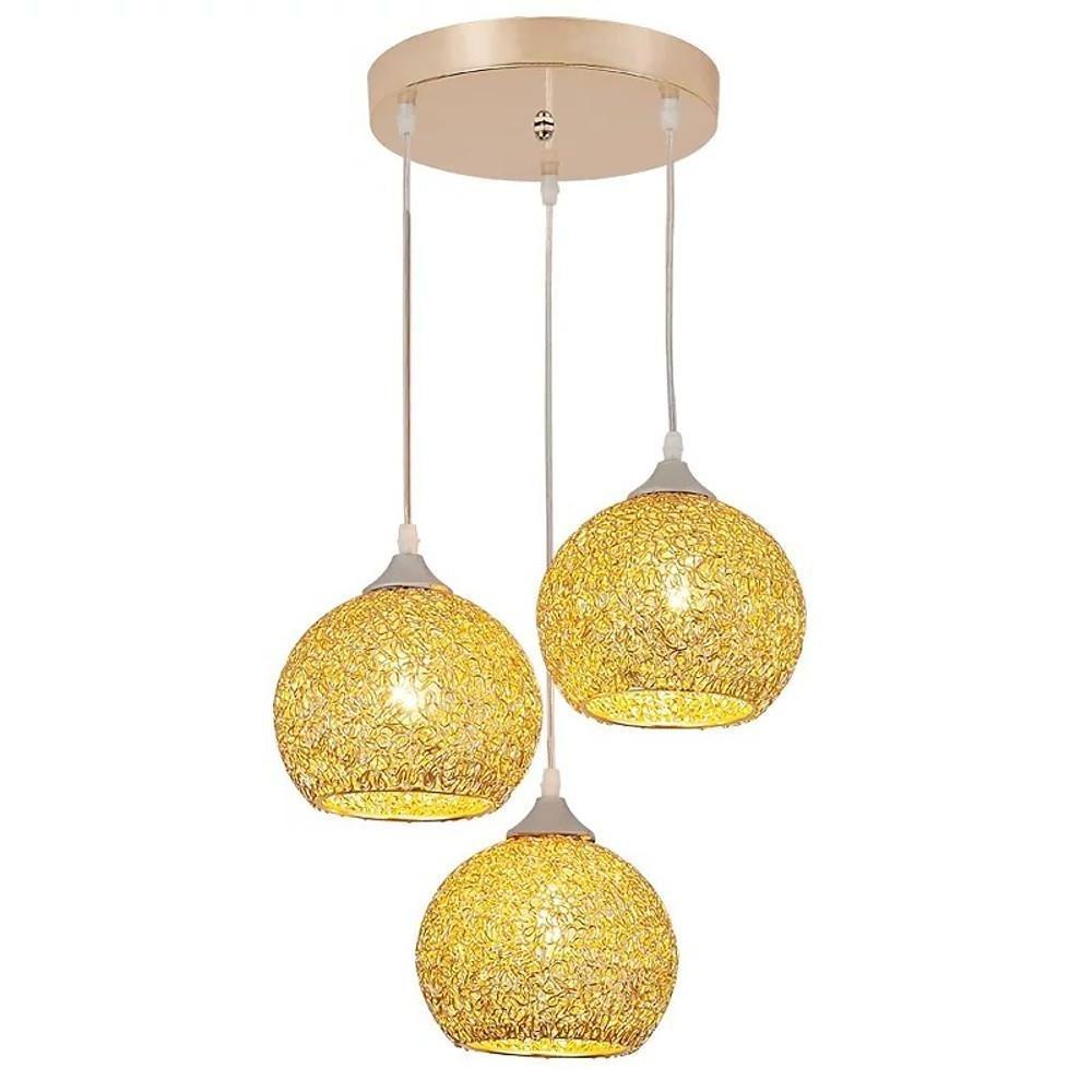 Modern Metal Bar Cluster Pendant Light – Adjustable 3-Light Fixture