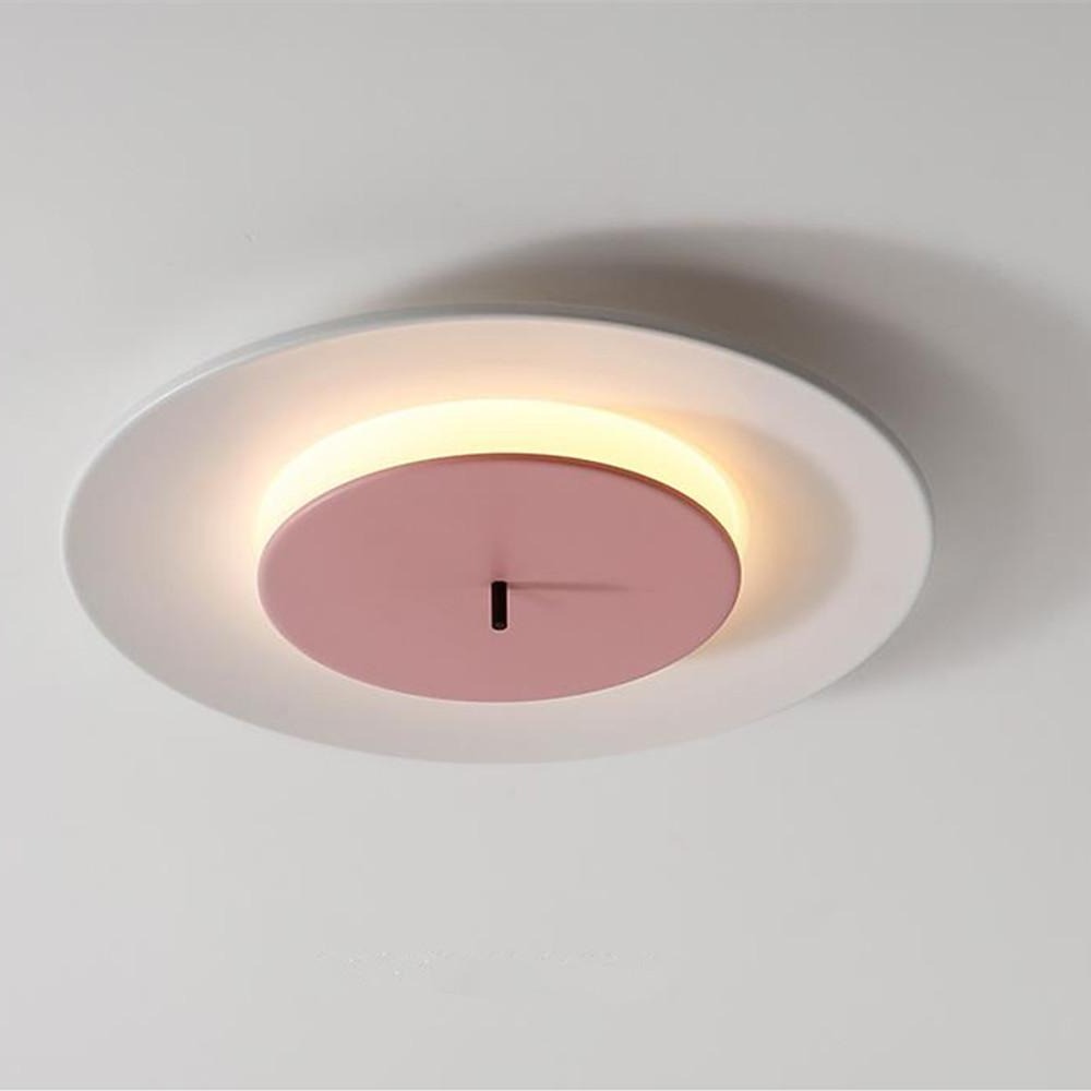 Modern LED Flush Mount Ceiling Light - Dual Circle Geometric Design