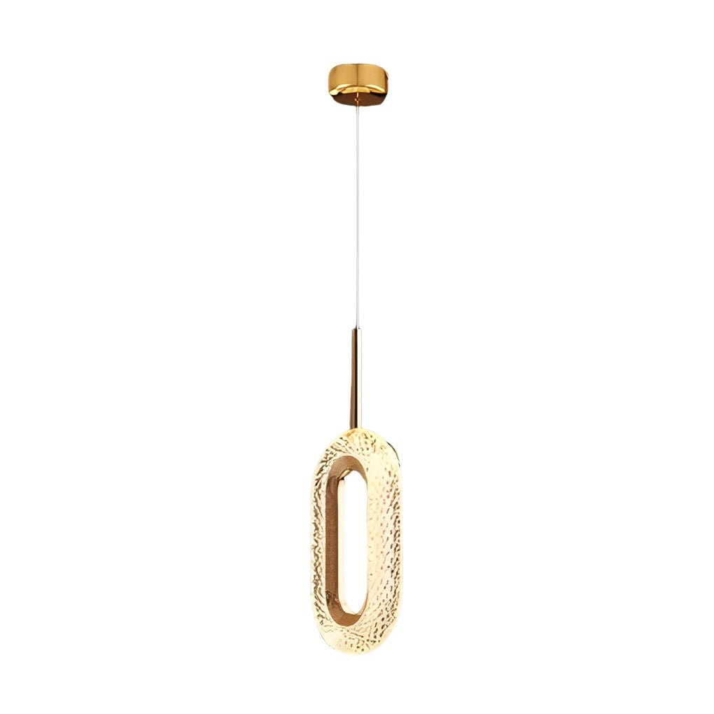 Modern Gold LED Pendant Light with 3-Step Dimming | Geometric Design
