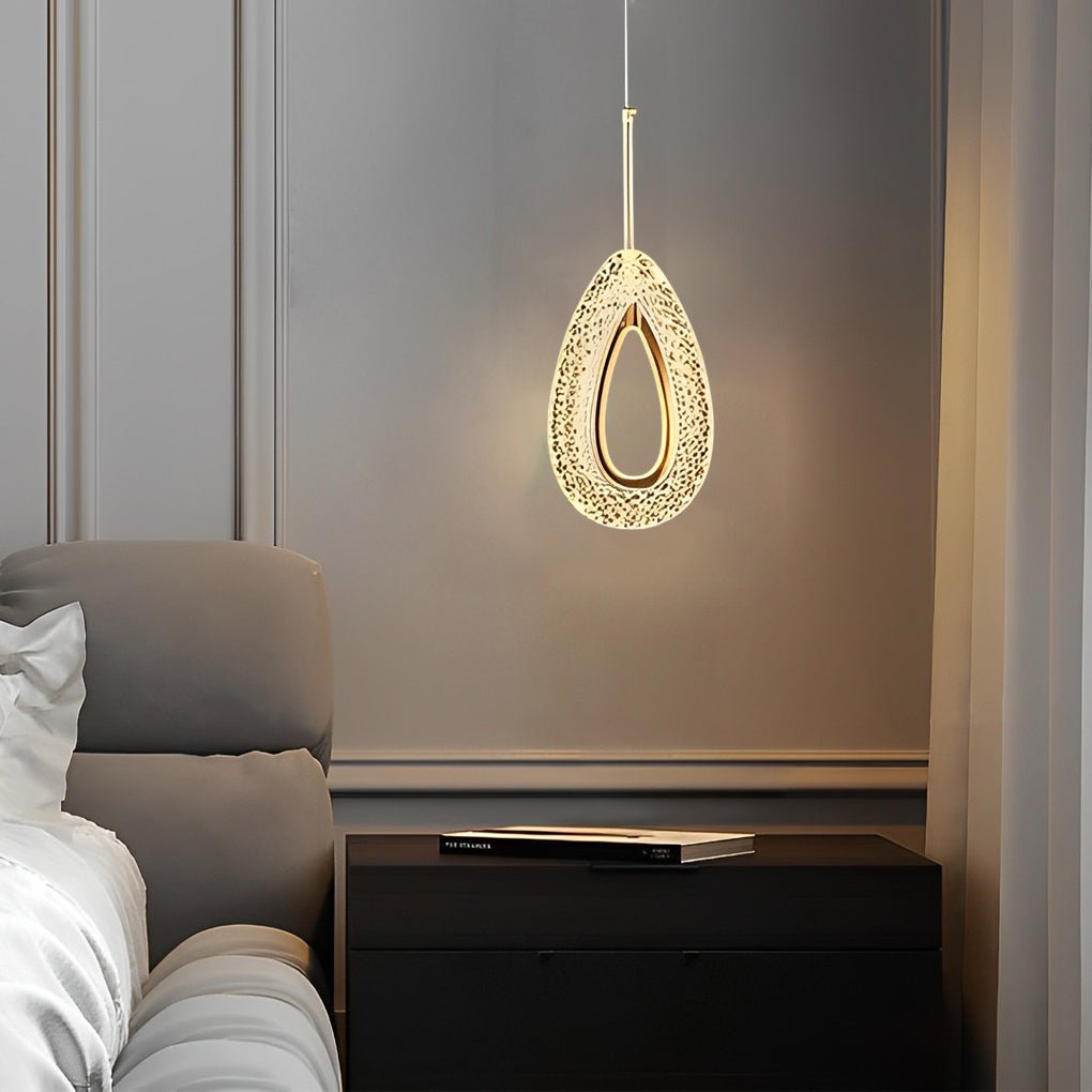 Modern Gold LED Pendant Light with 3-Step Dimming | Geometric Design