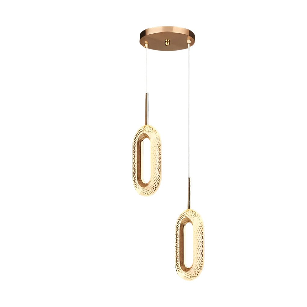 Modern Gold LED Pendant Light with 3-Step Dimming | Geometric Design