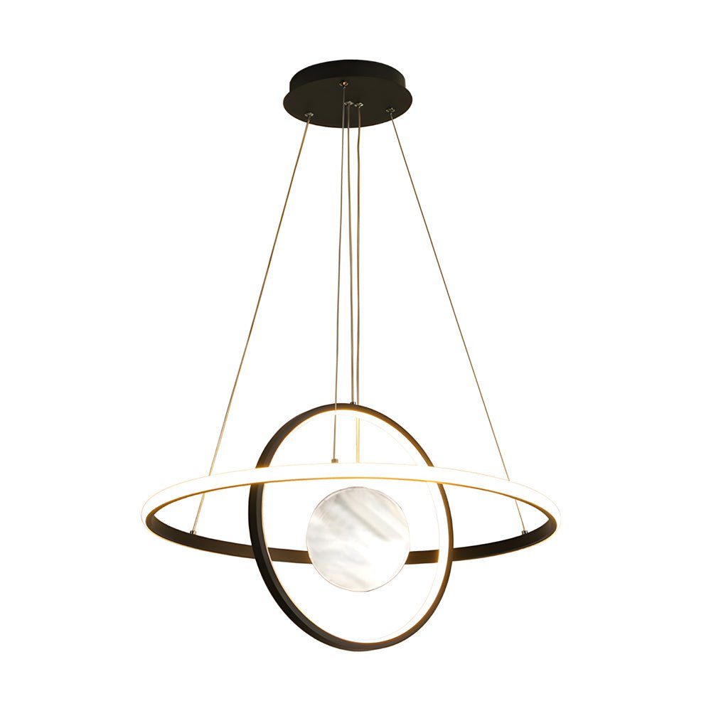 Modern Circular Rings Pendant Chandelier with 3-Step Dimming