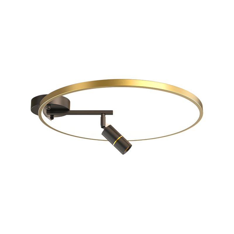 Modern Circular LED Ceiling Light with Adjustable Spotlights