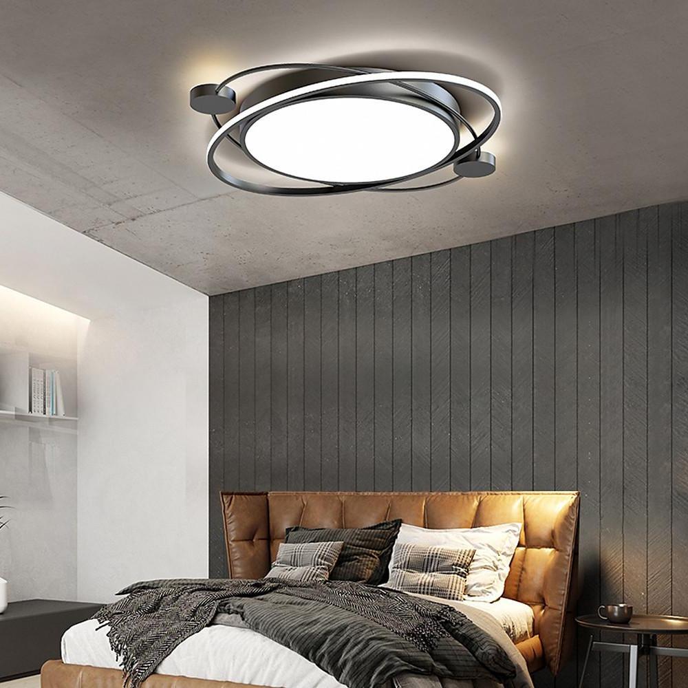 Geometric Circle LED Flush Mount Ceiling Light with Remote Control