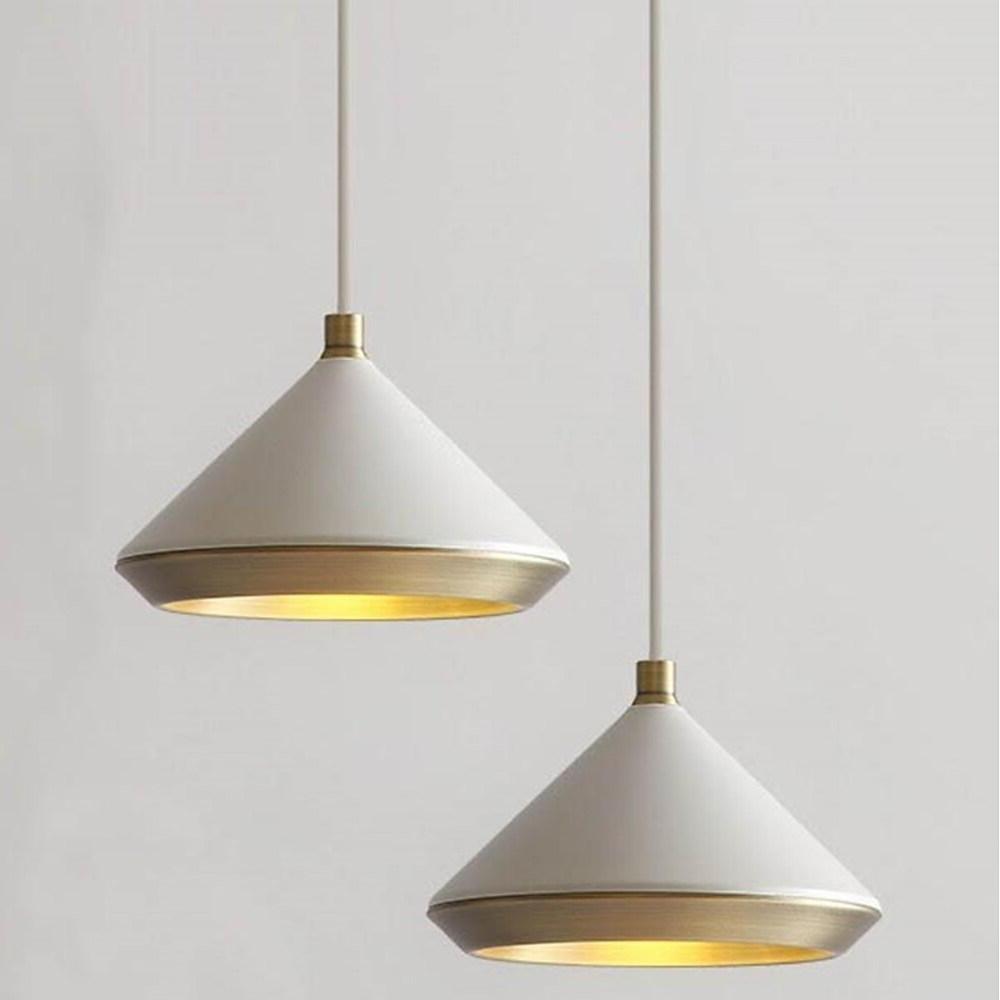 Modern Conical Dome Pendant Light in Aluminum - Adjustable Height