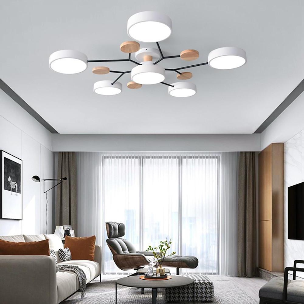 Sputnik LED Chandelier Modern Geometric Metal PVC Ceiling Light