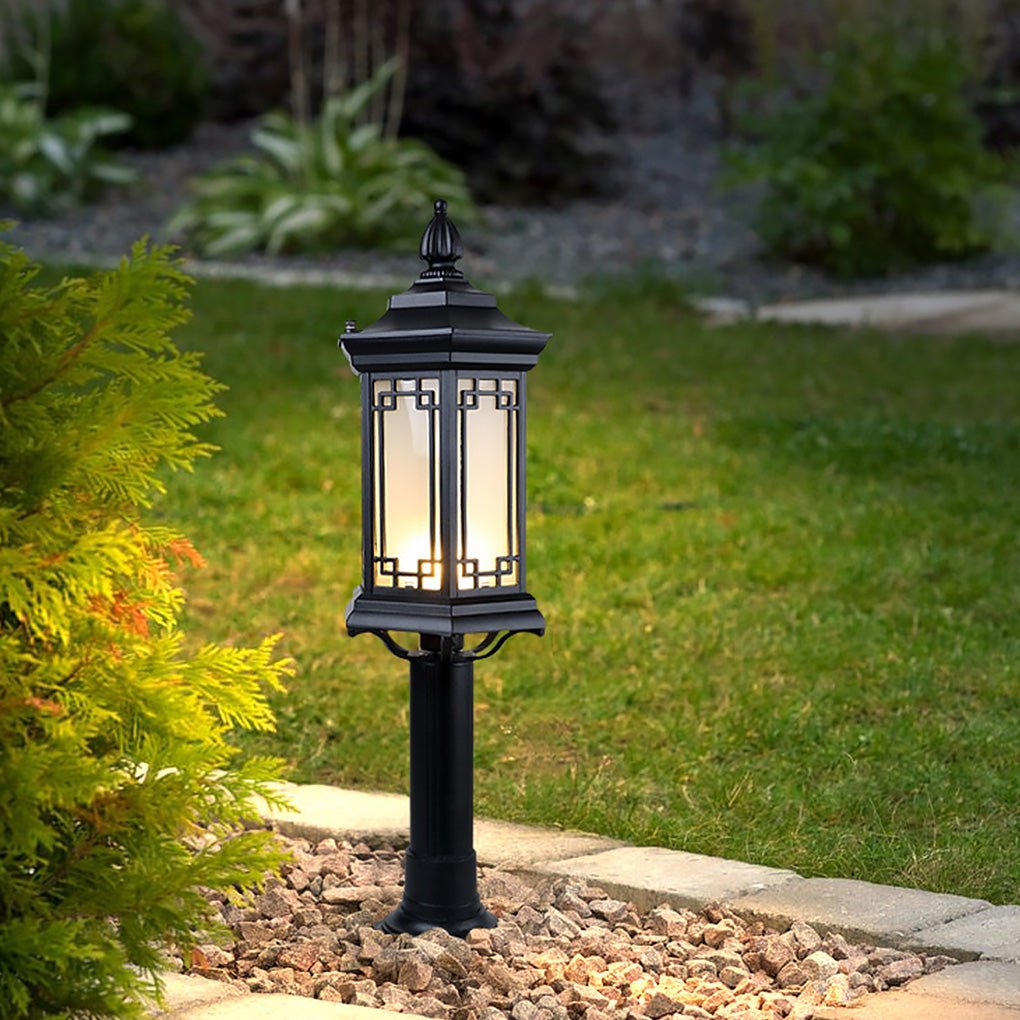 Rhombus LED Pathway Lights with Frosted Glass for Gardens