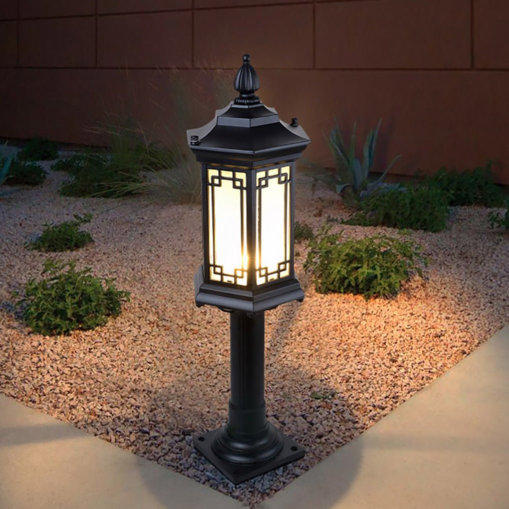Rhombus LED Pathway Lights with Frosted Glass for Gardens