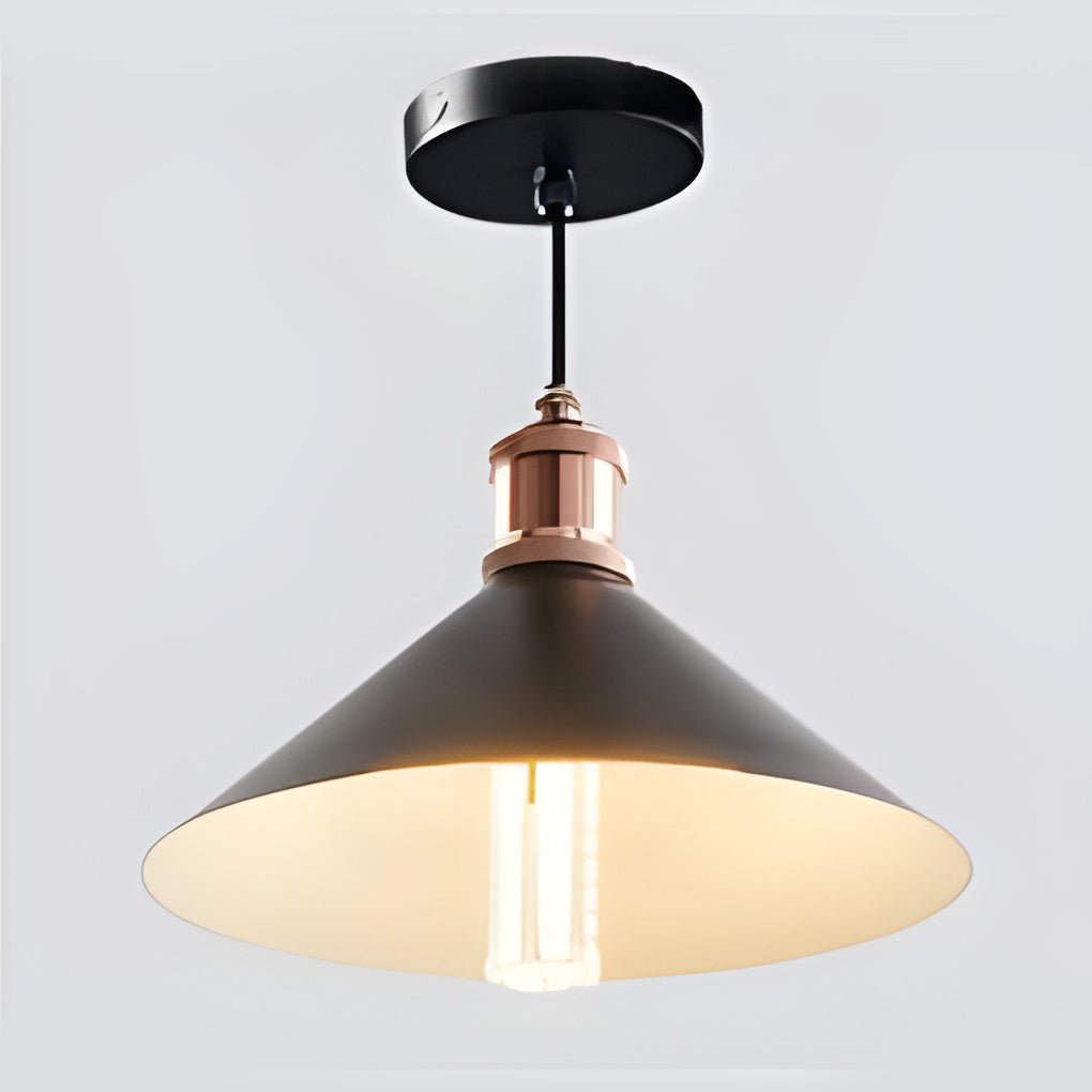 Solar Conical Pendant Light Waterproof Outdoor Hanging Lamp