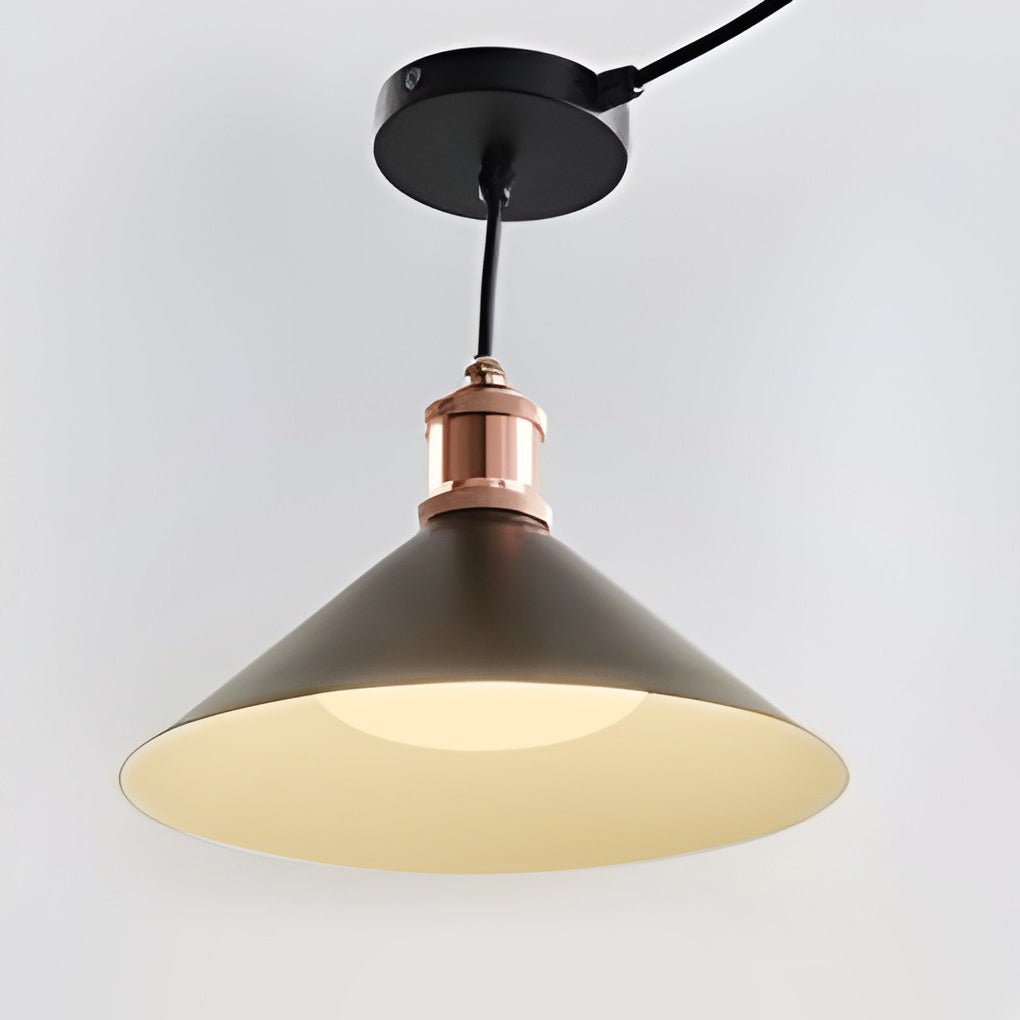 Solar Conical Pendant Light Waterproof Outdoor Hanging Lamp