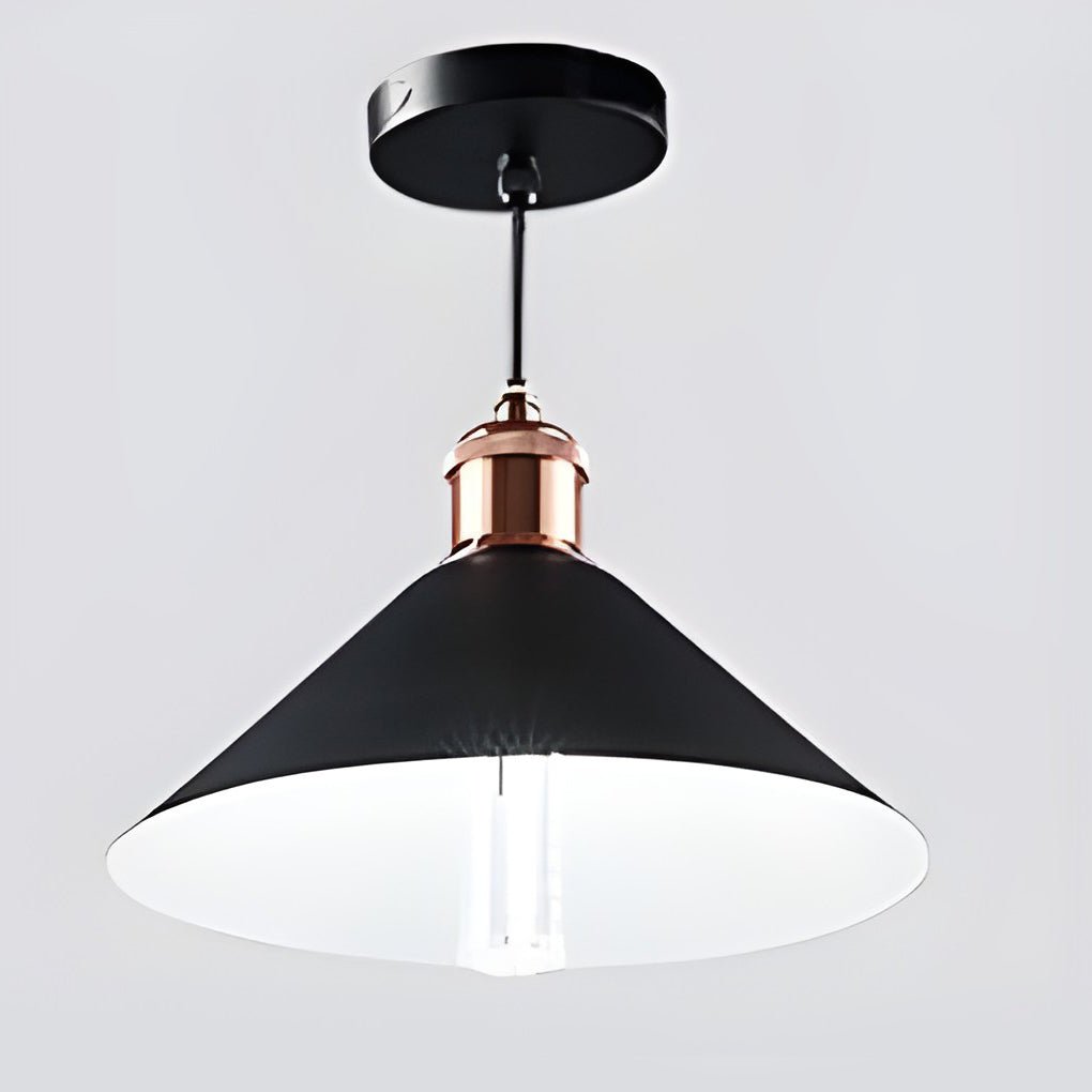 Solar Conical Pendant Light Waterproof Outdoor Hanging Lamp