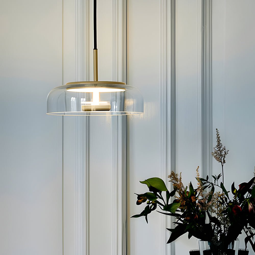 Modern Glass Pendant Light 1-Light Nordic Hanging Lamp