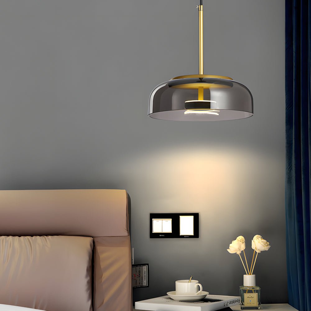 Modern Glass Pendant Light 1-Light Nordic Hanging Lamp