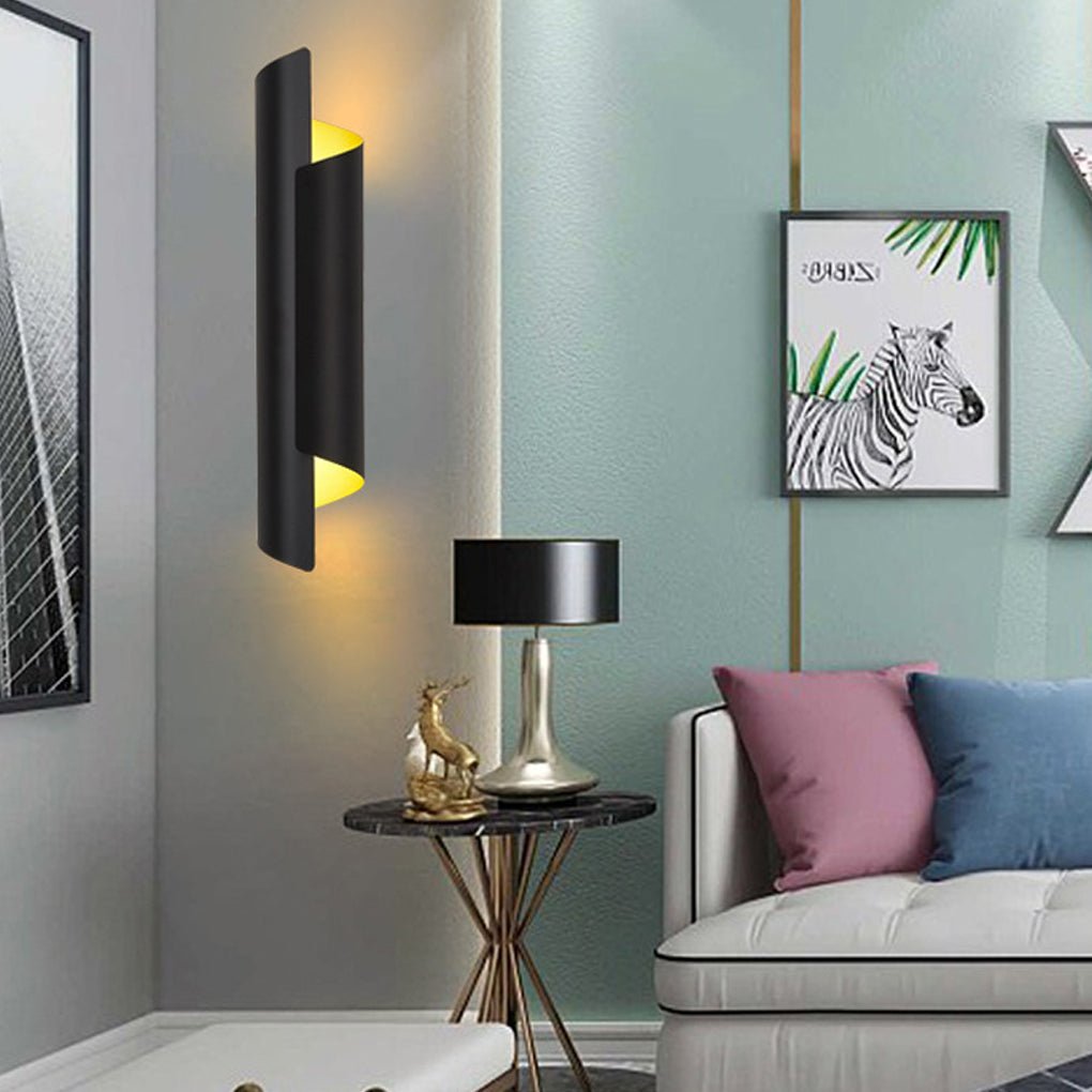 Modern Curved Metal Wall Sconce - LED Iron Arc Light