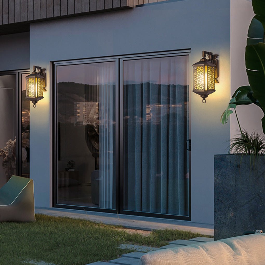 Industrial Hollow Pattern Outdoor Waterproof Wall Lamp