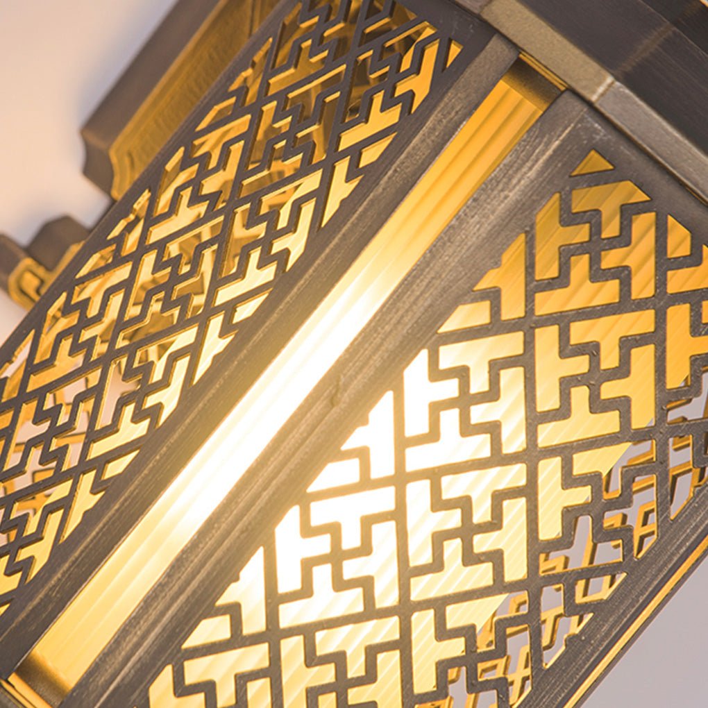 Industrial Hollow Pattern Outdoor Waterproof Wall Lamp