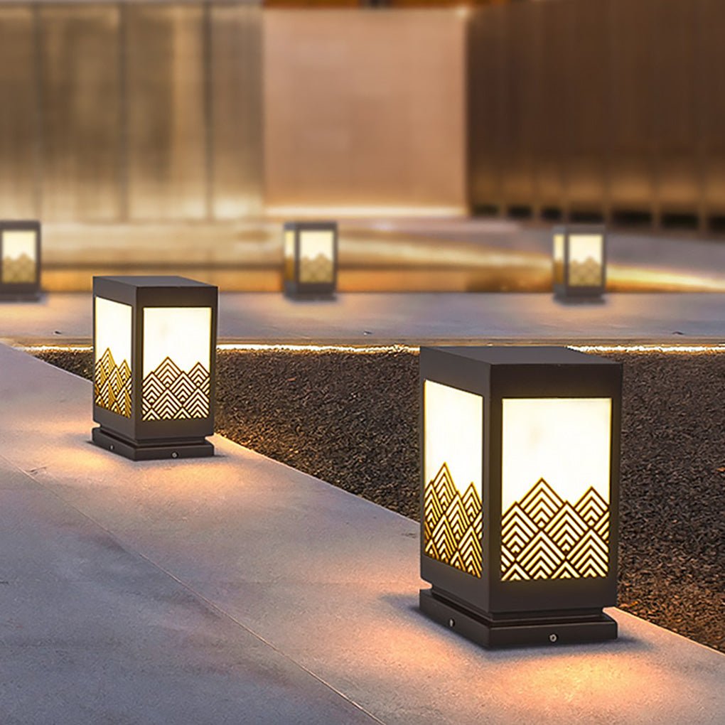 Modern Rectangular Landscape Lamp - Stainless Steel Outdoor Lighting