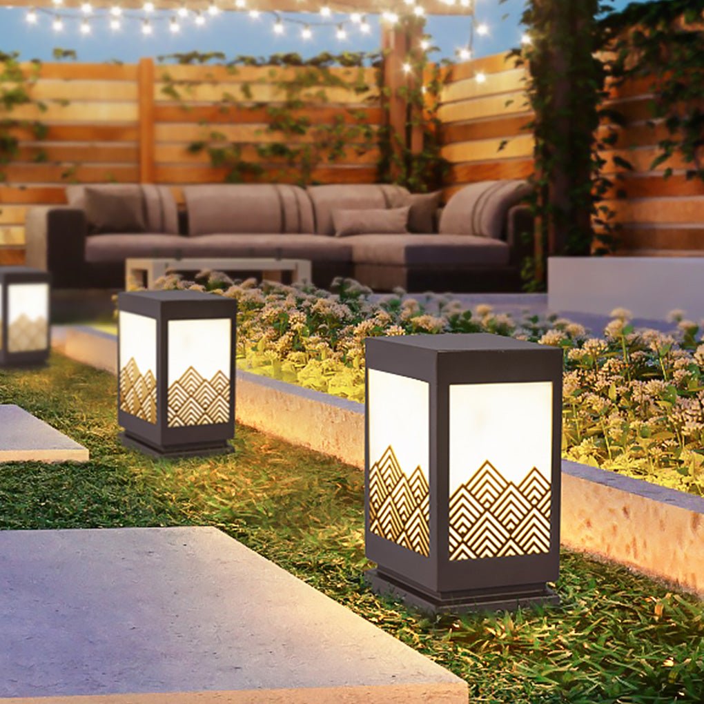 Modern Rectangular Landscape Lamp - Stainless Steel Outdoor Lighting